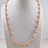 Cadena Rustica Tribal 13.3gr / 61.5cm / 4.7mm Punteada Oro Rosa 18K $