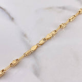 Cadena Rustica 10.4gr / 60.6cm / 3.7mm Barril Plano Oro Amarillo 18K $
