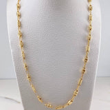Cadena Rustica 10.4gr / 60.6cm / 3.7mm Barril Plano Oro Amarillo 18K $