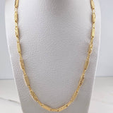Cadena Rustica Rectangular 11.5gr / 60cm / 3.3mm Diamantado Oro Amarillo 18K $