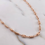 Cadena Rustica Tornillo 9.25gr / 61.4cm / 3.7mm Barril Oro Rosa 18K $