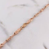 Cadena Rustica Tornillo 9.25gr / 61.4cm / 3.7mm Barril Oro Rosa 18K $