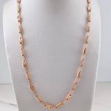 Cadena Rustica Tornillo 9.25gr / 61.4cm / 3.7mm Barril Oro Rosa 18K $