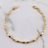 Pulso Rustico Rombos 4.1gr / 20.6cm / 4.6mm Punteado Oro Amarillo 18K $