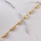 Pulso Rustico 5.15gr / 21.5cm / 4.1mm Barril Punteado Oro Amarillo 18K $