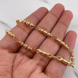 Pulso Rustico 4.45gr / 20.9cm / 3.4mm Barril Oro Amarillo 18K $