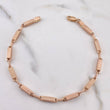 Pulso Rustico Rectangular 4.4gr / 20.9cm / 3.1mm Punteado Oro Rosa 18K $