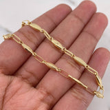 Pulso Capullo 3.35gr / 20.8cm / 3mm Punteado Oro Amarillo 18K $