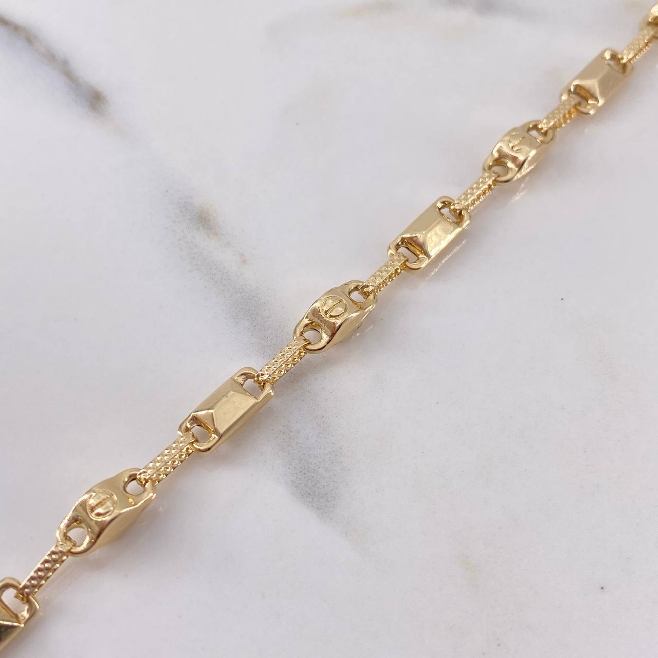 Pulso Rustico Tornillo 5.1gr / 20.5cm / 4.6mm Sobre Oro Amarillo 18K $