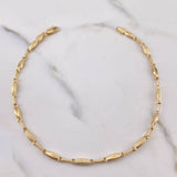 Tobillera Capullo 4gr / 24.4cm / 2.9mm Punteada Oro Amarillo 18K $