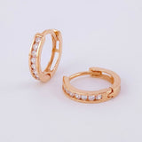 Candongas Carril 1.9g / 1.3cm Oro Rosa 18K