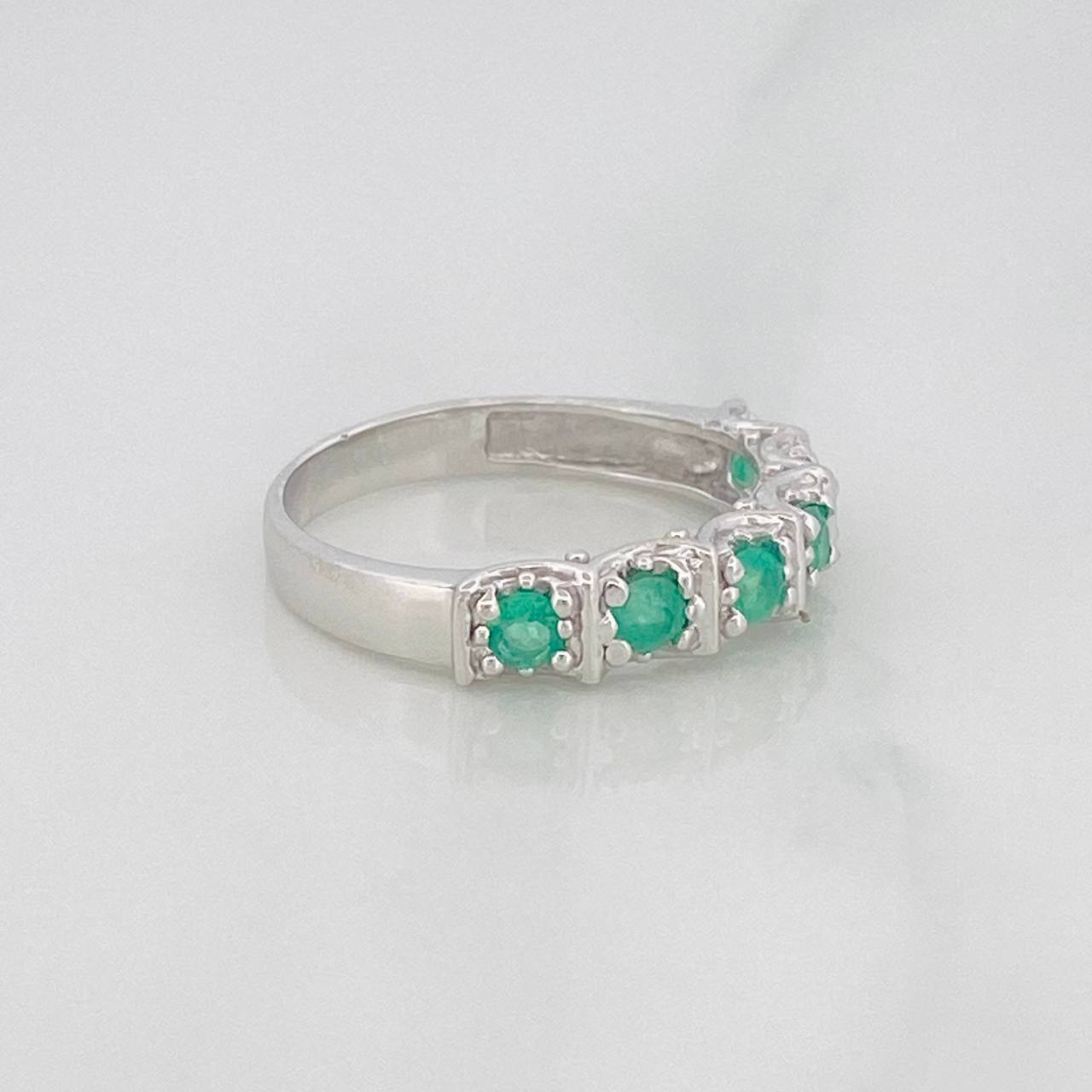 Anillo Acordeón Esmeralda 47 Pts 2.2 g / T6 1/2 Plata 925