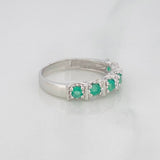 Anillo Acordeón Esmeralda 47 Pts 2.2 g / T6 1/2 Plata 925