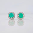 Topos Circulo Halo Esmeralda 80 Pts 2 g / 8 mm Plata 925