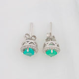 Topos Circulo Halo Esmeralda 80 Pts 2 g / 8 mm Plata 925