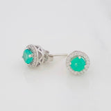 Topos Circulo Halo Esmeralda 80 Pts 2 g / 8 mm Plata 925
