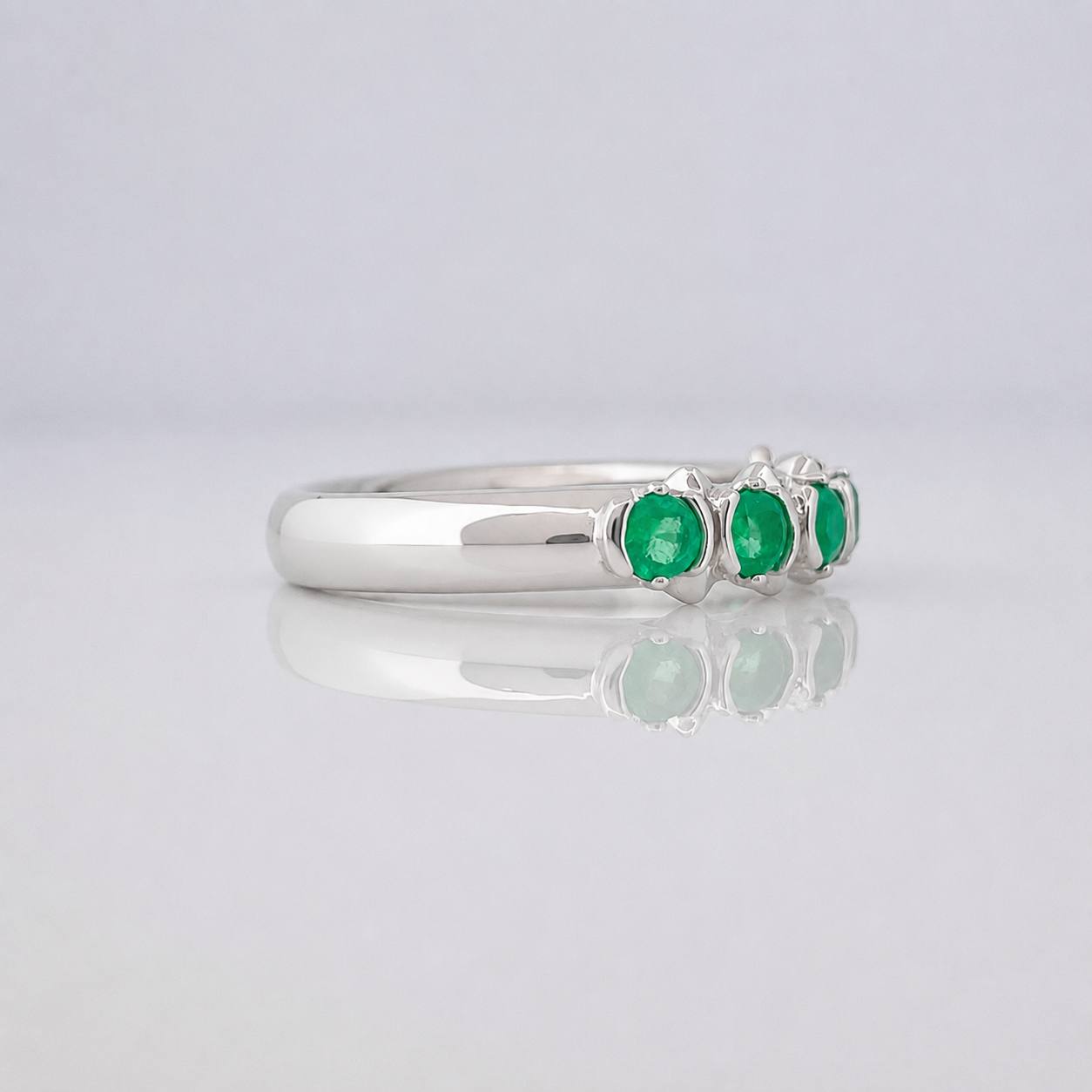 Anillo Acordeón Esmeralda 47 Pts 1.85 g / T5 3/4 Plata 925