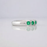 Anillo Acordeón Esmeralda 47 Pts 1.85 g / T5 3/4 Plata 925