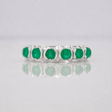 Anillo Acordeón Esmeralda 47 Pts 1.85 g / T5 3/4 Plata 925