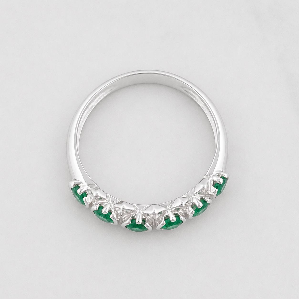 Anillo Acordeón Esmeralda 47 Pts 1.85 g / T5 3/4 Plata 925