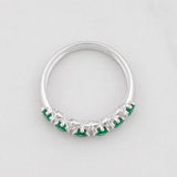 Anillo Acordeón Esmeralda 47 Pts 1.85 g / T5 3/4 Plata 925