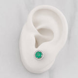 Topos Circulo Halo Esmeralda 80 Pts 2 g / 8 mm Plata 925
