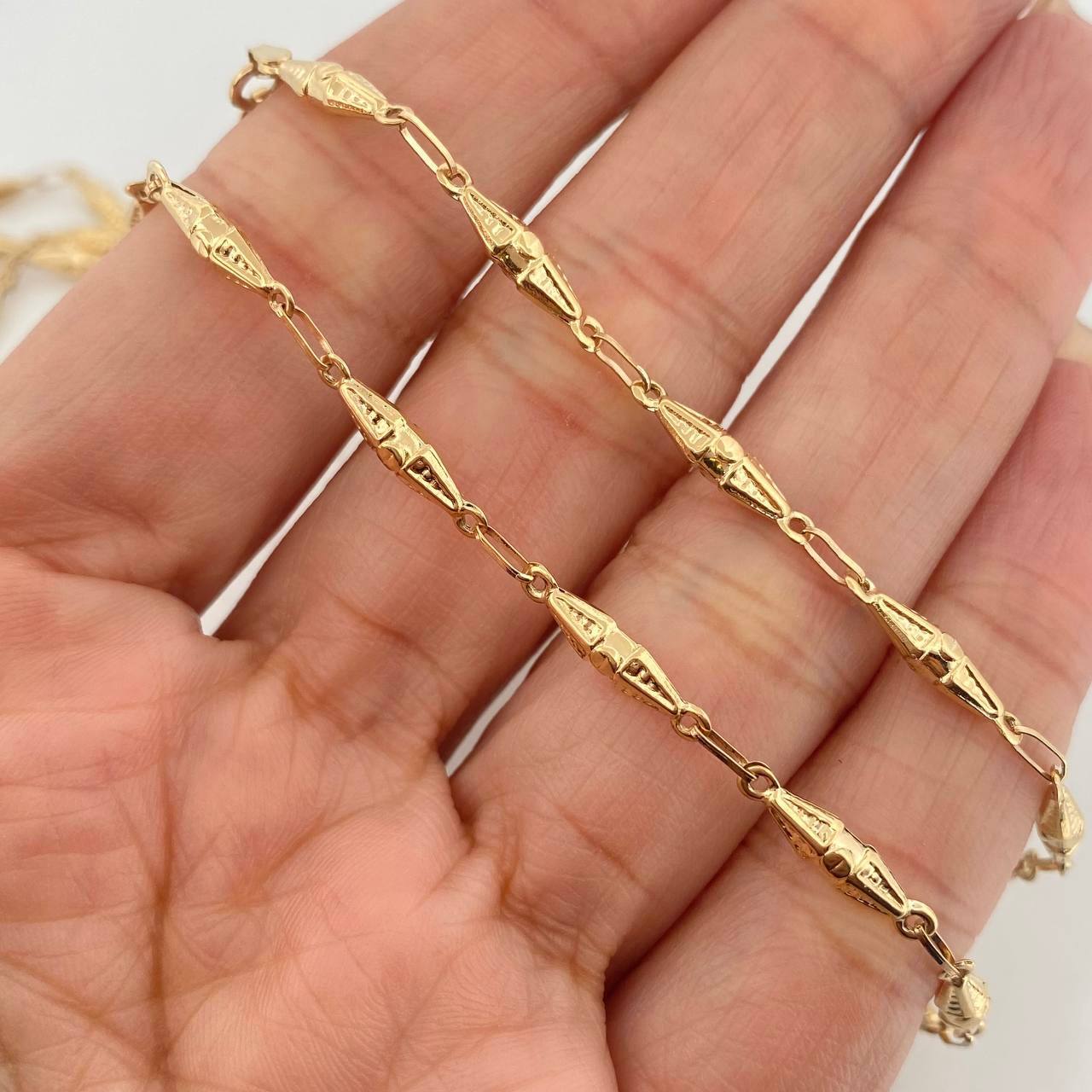Cadena Rustico Dubai 8.45 g / 60.5 cm / 3.3 mm Oro Amarillo 18K