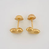 Topos Corazón 0.8 g / 9.6 mm Oro Amarillo 18K