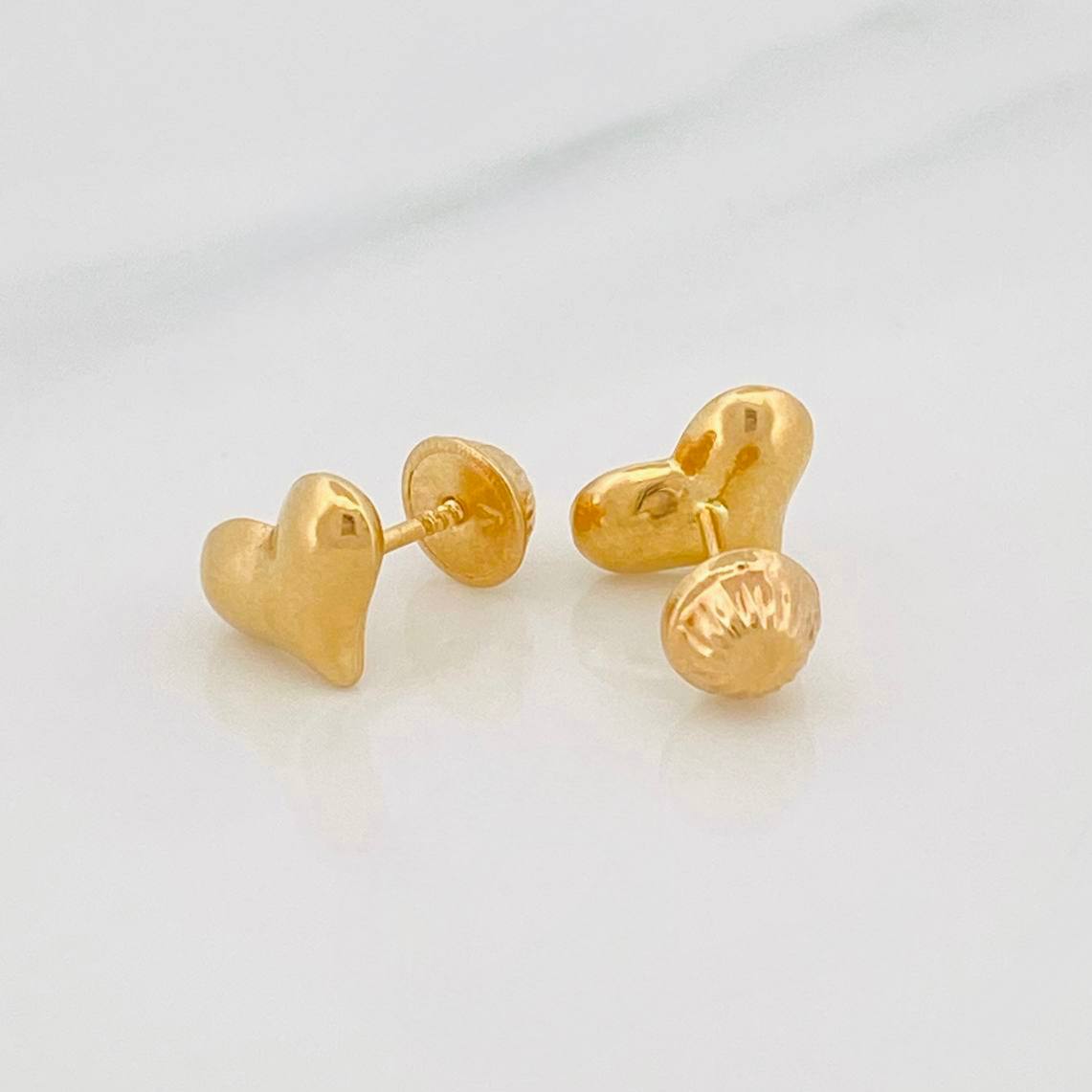 Topos Corazón 0.8 g / 9.6 mm Oro Amarillo 18K
