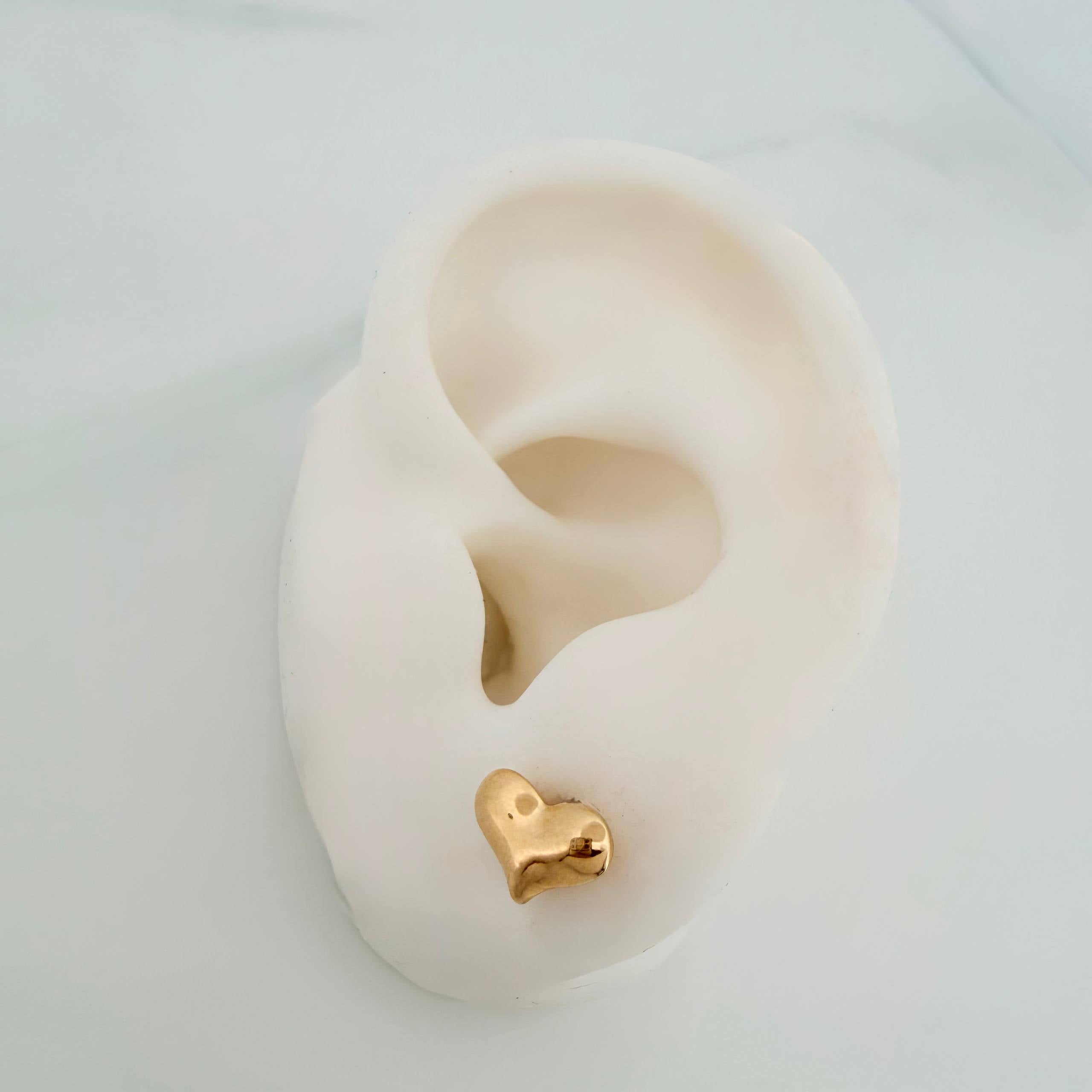 Topos Corazón 0.8 g / 9.6 mm Oro Amarillo 18K