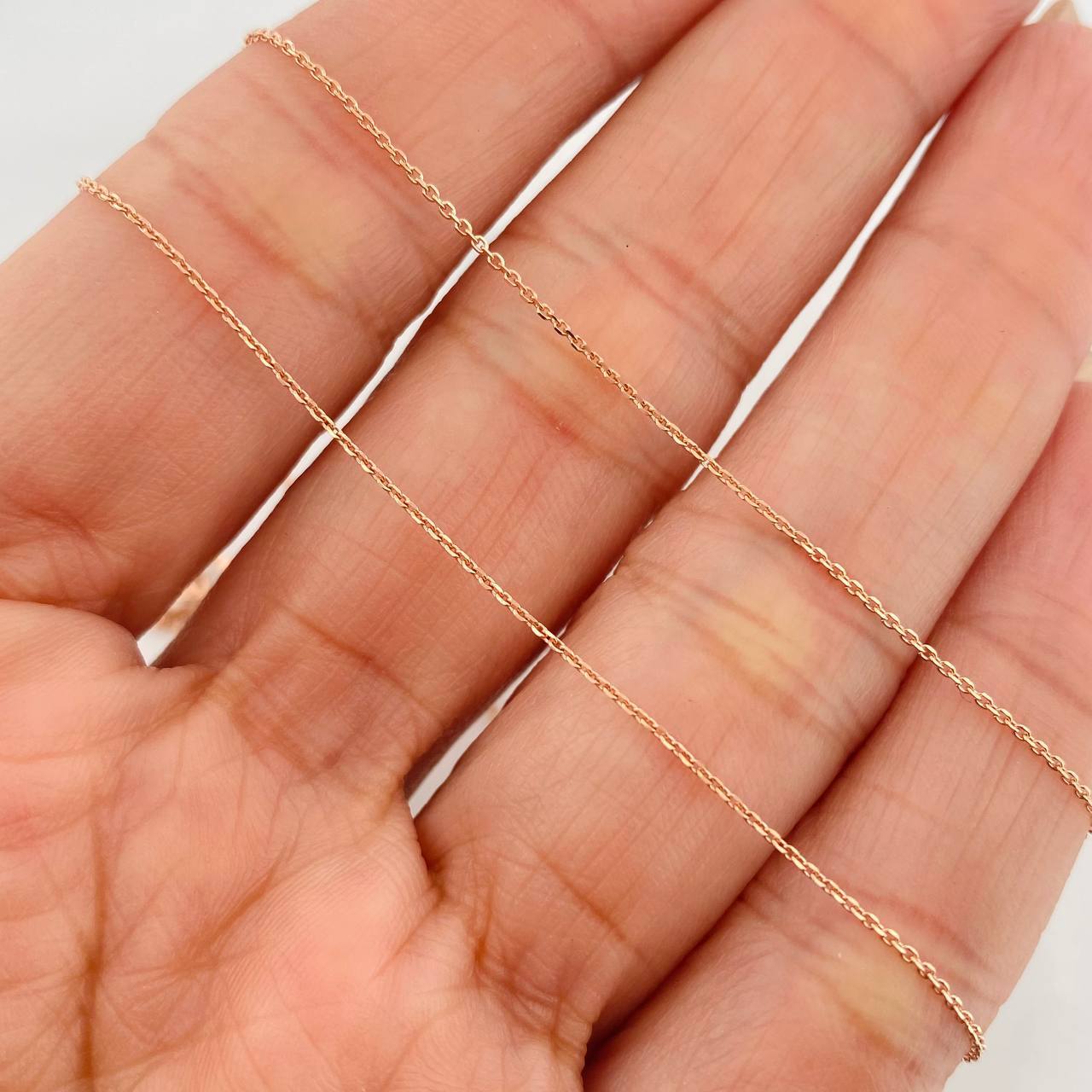 Cadena Aro Seguido 1.3 g / 50 cm / 0.6 mm Oro Rosa 18K