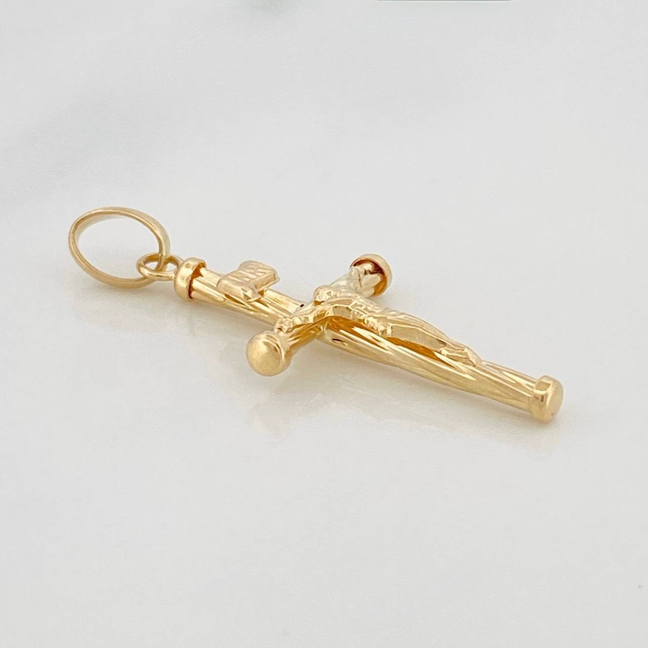 Dije Cruz Cristo 0.8 g / 3.5 cm Oro Amarillo 18K