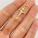 Dije Cruz Cristo 0.8 g / 3.5 cm Oro Amarillo 18K