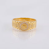 Anillo Correa Corona 4.35gr / T7 1/2 / Oro Amarillo 18K *