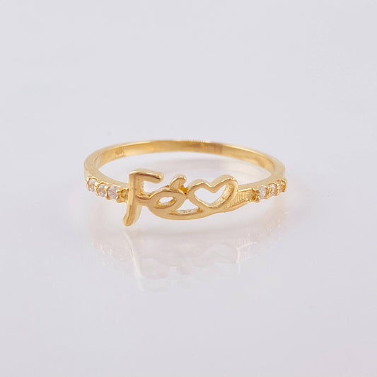 Anillo Fé 1.65 g / T7 Oro Amarillo 18K