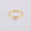 Anillo Solitario 1.85gr / T7 1/4 / Oro Amarillo 18K *