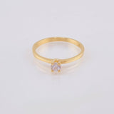 Anillo Solitario 1.85gr / T7 1/4 / Oro Amarillo 18K *