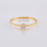 Anillo Solitario 1.4 g / T6 Oro Amarillo 18K