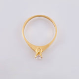Anillo Solitario 1.95 g / T7 1/2 Oro Amarillo 18K