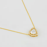 Cadena Veneciana Corazon 1.68 qts 2.95g / 45cm / 0.64mm Oro Amarillo 18K