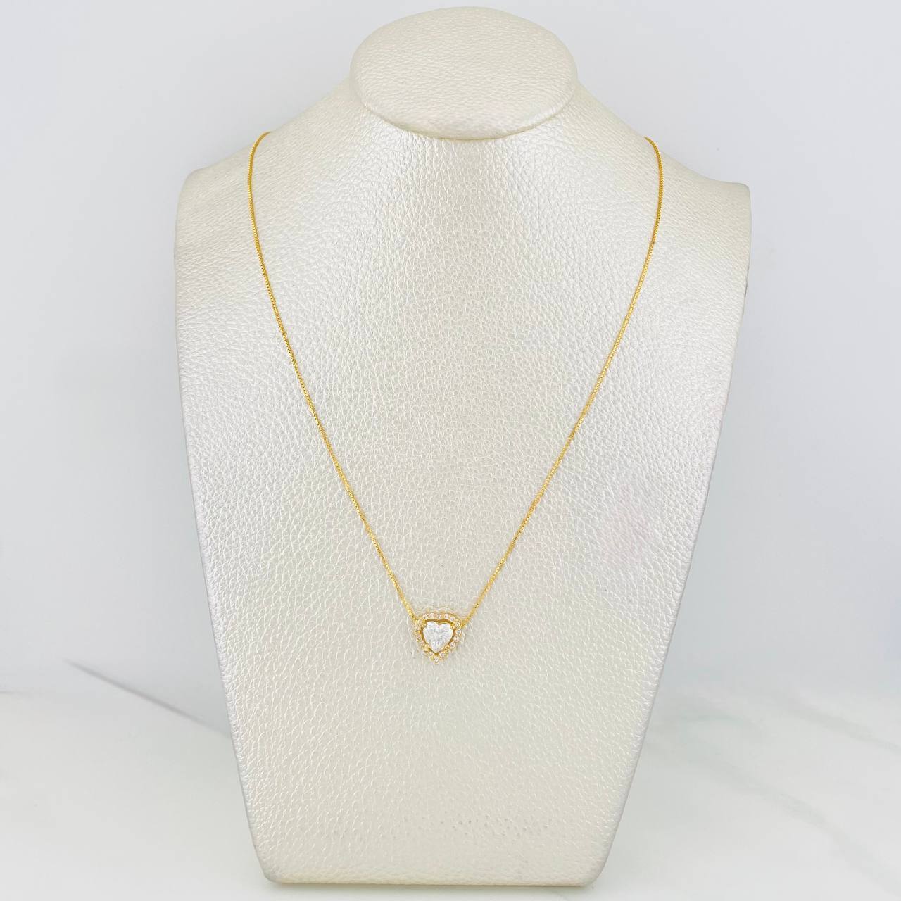 Cadena Veneciana Corazon 1.68 qts 2.95g / 45cm / 0.64mm Oro Amarillo 18K