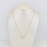 Cadena Veneciana Corazon 1.18 qts 2.15g / 45cm / 0.32mm Oro Rosa 18K