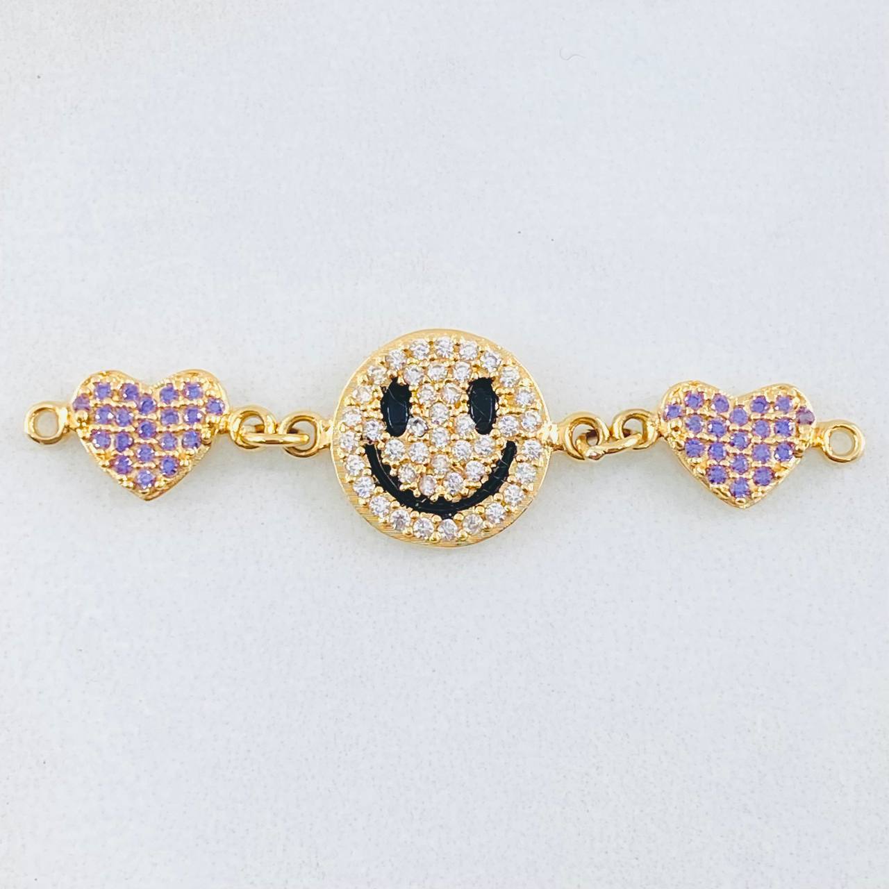 Herraje Carita Feliz Corazon 3gr / 1.1cm / Oro Amarillo 18K
