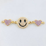 Herraje Carita Feliz Corazon 3gr / 1.1cm / Oro Amarillo 18K