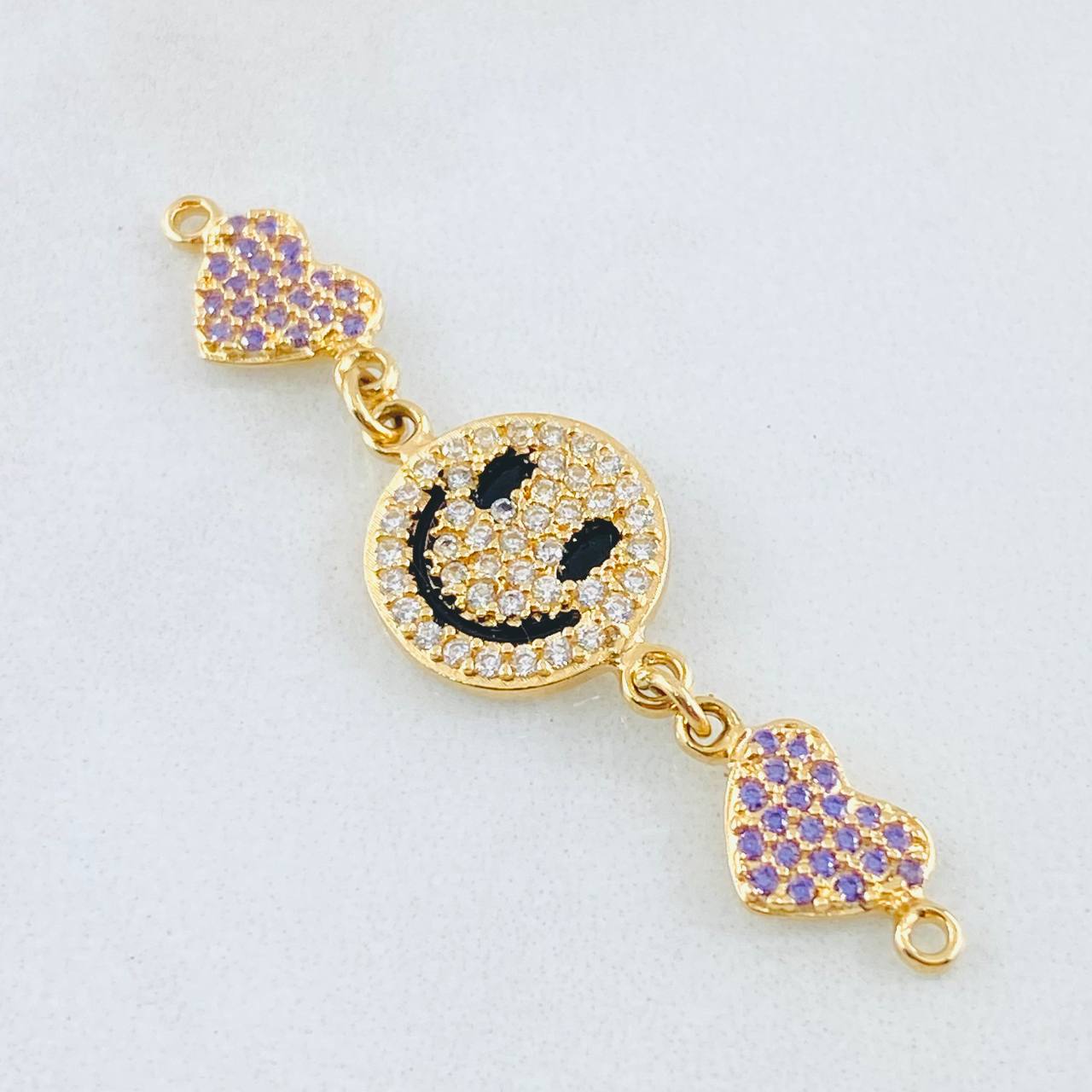 Herraje Carita Feliz Corazon 3gr / 1.1cm / Oro Amarillo 18K