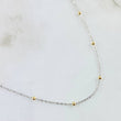 Cadena Aro Seguido Bolas 1.2gr / 45cm / Dos Oros Amarillo Blanco +3 18K *