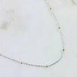 Cadena Aro Seguido Bolas 1.2gr / 45cm / Dos Oros Amarillo Blanco +3 18K