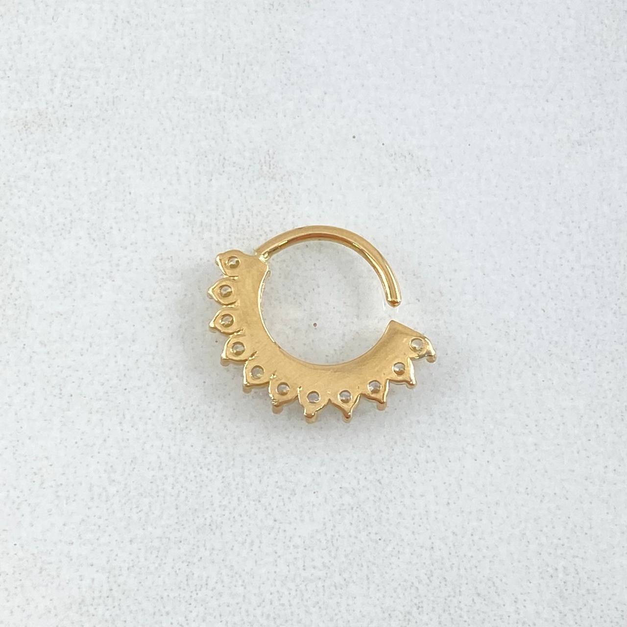 Piercing Aro Tupido 0.9gr / 1.5cm / Nac.Esp.Oro 18K *