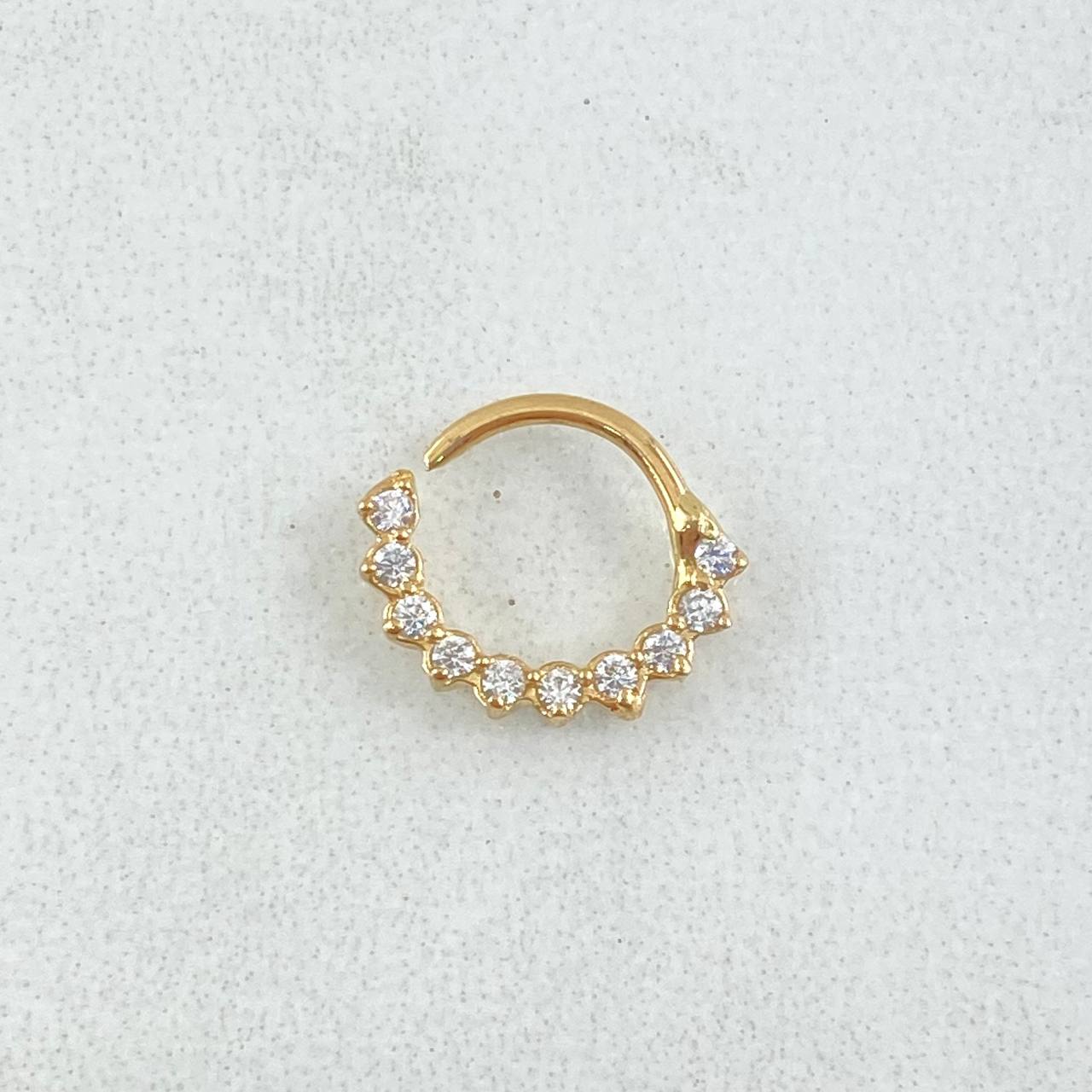 Piercing Aro Tupido 0.5gr / 1cm / Oro Amarillo 18K