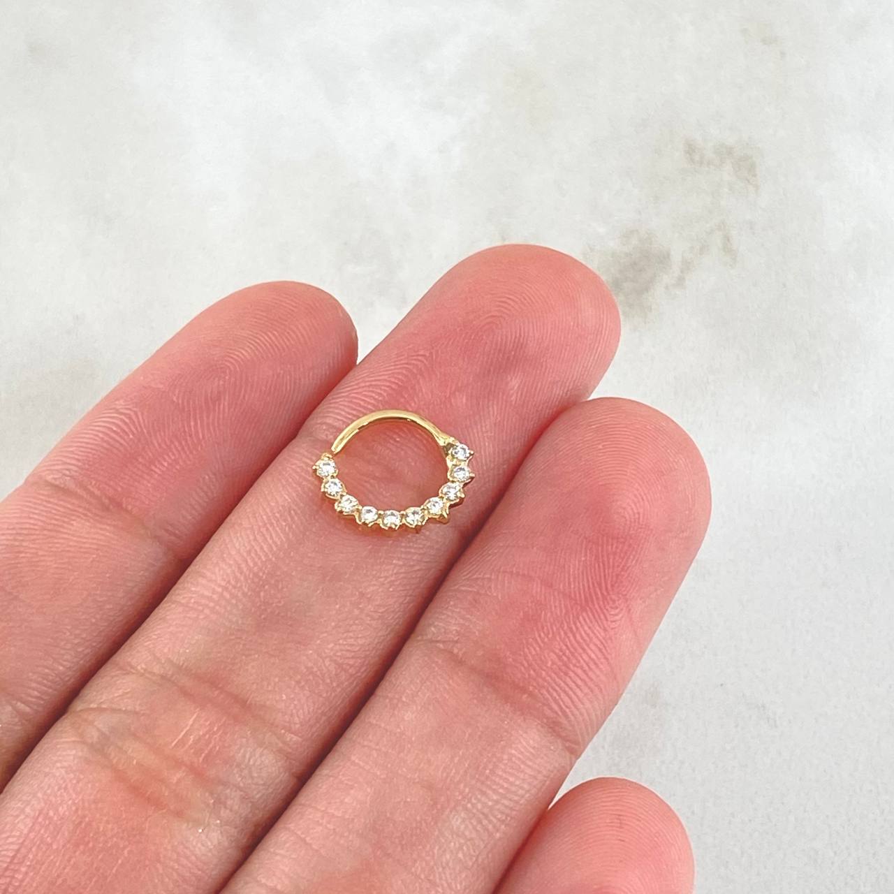 Piercing Aro Tupido 0.55gr / 1cm / Oro Amarillo 18K